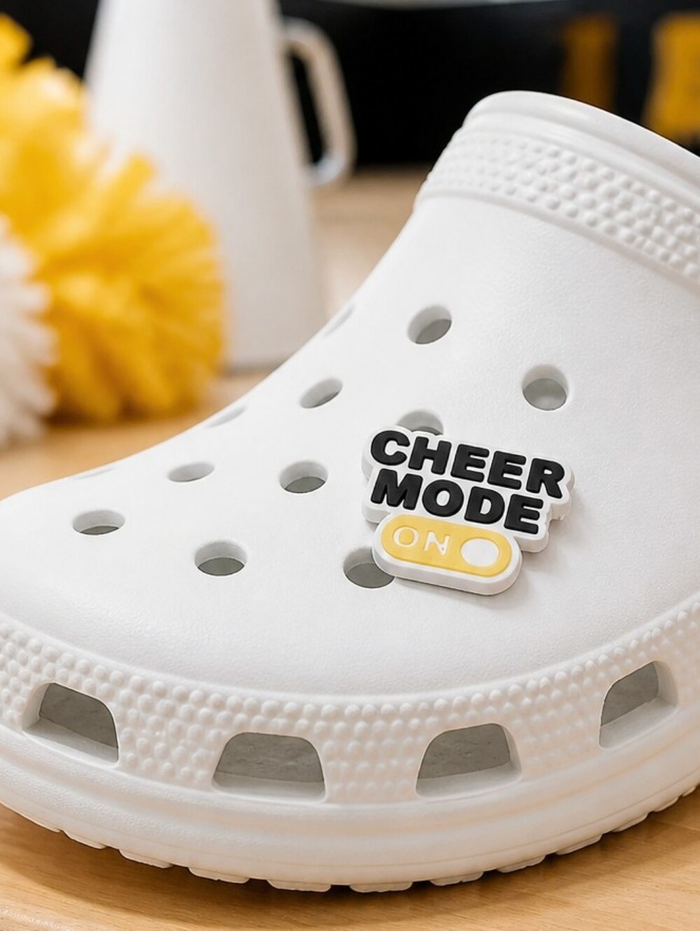 Cheer Mode On Croc Shoe Charm Cheerleader Game Day Team Spirit Jibbitz Style